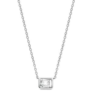 TI SENTO-Milano 3998ZI Ketting zilver-zirconia zilverkleurig-wit 38-48 cm