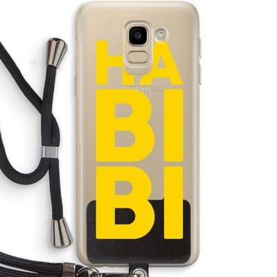 Habibi Blue: Samsung Galaxy J6 (2018) Transparant Hoesje met koord