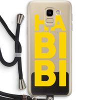 Habibi Blue: Samsung Galaxy J6 (2018) Transparant Hoesje met koord