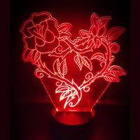 3D LED LAMP - ROOS MET HART 1