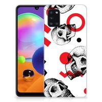 Silicone Back Case Samsung Galaxy A31 Skull Red