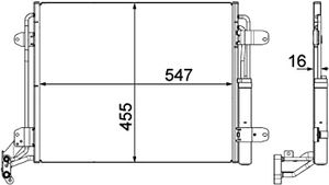 Condensor, airconditioning AC454000P