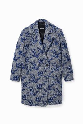 Jas met overslag en visgraatmotief - BLUE - XL