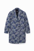 Jas met overslag en visgraatmotief - BLUE - XL