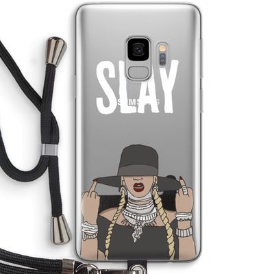 Slay All Day: Samsung Galaxy S9 Transparant Hoesje met koord