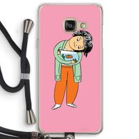 Visknuffel: Samsung Galaxy A3 (2016) Transparant Hoesje met koord