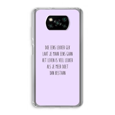 Gek: Xiaomi Poco X3 NFC Transparant Hoesje