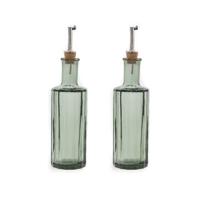 Brût Homeware, Set van 2 Olie|Azijn Fles set 30 CL, groen