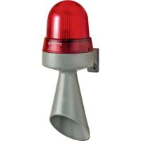 Werma Signaltechnik Combi-signaalgever LED Werma 424.120.75, Rot, 50000 h, Polycarbonat (PC), -20 - 50 °C, IP65, 24 V Rood Continu licht 24 V/DC 98 dB