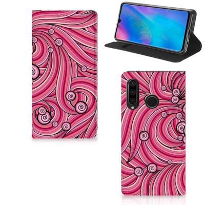 Huawei P30 Lite New Edition | Bookcase | Swirl Pink