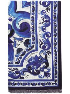 Dolce & Gabbana serviette de bain Blu Mediterraneo (180cm x 120cm) - Bleu