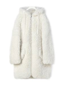 LOEWE parka en peau lainée - Blanc