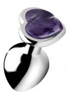 Gemstones Amethyst Heart Medium Anal Plug