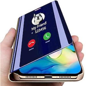 telefoon hoesje Voor Samsung Galaxy S24 S23 S22 S21 S20 Ultra Plus FE Note 20 Ultra 10 Plus A73 A33 A71 A21s A32 A52 A42 Volledig hoesje Fliphoes met standaard Omdraaien Spiegel PC PU-nahka Lightinthebox