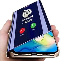 telefoon hoesje Voor Samsung Galaxy S24 S23 S22 S21 S20 Ultra Plus FE Note 20 Ultra 10 Plus A73 A33 A71 A21s A32 A52 A42 Volledig hoesje Fliphoes met standaard Omdraaien Spiegel PC PU-nahka Lightinthebox - thumbnail