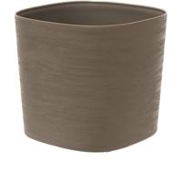 Pot met waterreserve - GARDEN ID Respect - Taupe 30 x 30 cm - 100% huishoudelijk afval - 100% recyclebaar - Gestructureerd oppervlak.