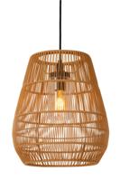 Lucide NERIDA - Hanglamp Binnen/Buiten - Ø 35 cm - 1xE27 - IP44 - Geschikt voor vide en hoge plafonds - Naturel