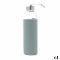 Waterfles Quid Quidate Blauw Glas 600 ml (12 Stuks)