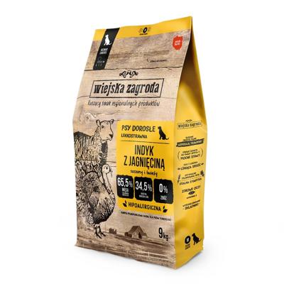 WIEJSKA ZAGRODA Turkey with lamb M - droog hondenvoer - 9kg