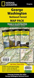 788,789,791,792 Topographic Map Guide George Washington Nat. Forest Map Pack | National Geographic