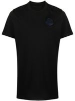 Moncler t-shirt en coton à patch logo - Noir