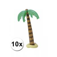 Opblaasbare palmboom - 10x - 90 cm - opblaas palm - hawaii/tropische versiering