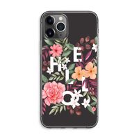 Hello in flowers: iPhone 11 Pro Max Transparant Hoesje