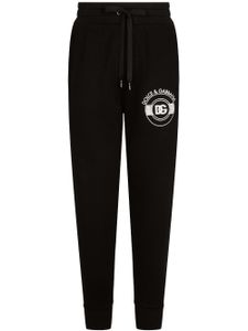 Dolce & Gabbana pantalon de jogging en coton à logo imprimé - Noir