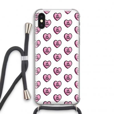 GIRL POWER: iPhone XS Transparant Hoesje met koord