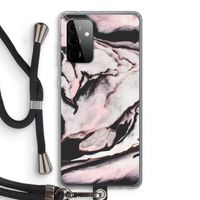 Roze stroom: Samsung Galaxy A72 5G Transparant Hoesje met koord