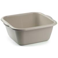 Plasticforte teiltje/afwasbak - vierkant - kunststof - 15 liter - 41 x 39 x 16 cm - Taupe