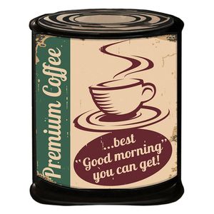 Clayre & Eef Wanddecoratie 20x26 cm Beige Groen Ijzer Premium Coffee …best ""good morning"" you can get! Muurdecoratie