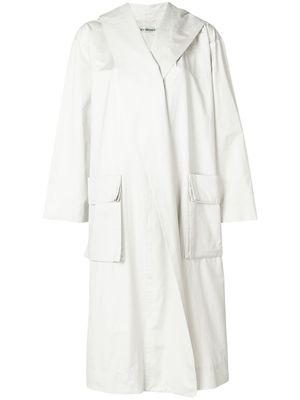 Issey Miyake Pre-Owned Hooded trench coat - Blanc