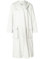 Issey Miyake Pre-Owned Hooded trench coat - Blanc