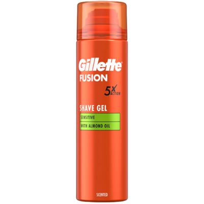 Gillette Fusion5 Scheergel Sensitive - met Amandelolie - 200 ml Gillette Fusion5 Scheergel Sensitive - met Amandelolie - 200 ml