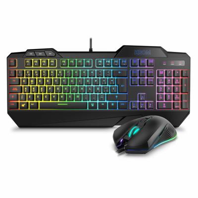 Toetsenbord met Gaming Muis Krom NXKROMKRSHRSP Zwart