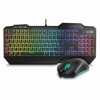 Toetsenbord met Gaming Muis Krom NXKROMKRSHRSP Zwart