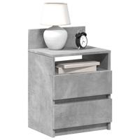Nachtkastjes 2 st met 2 lades 40x33x60 cm betongrijs