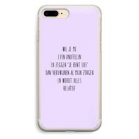 Relatief: iPhone 7 Plus Transparant Hoesje