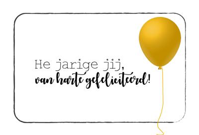 Is er iemand jarig? Geef deze kaart bij de Biercheque!