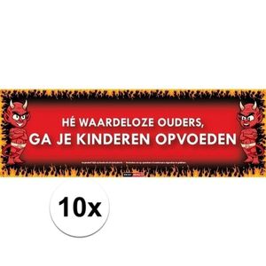 10x Sticky Devil stickers tekst Ouders