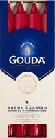 Gouda Kroonkaars robijnrood 240/24 8 Stuks