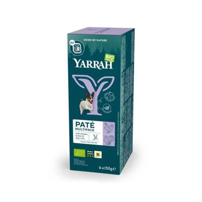 Yarrah Hondenvoer multipack pate kip en kalkoen bio