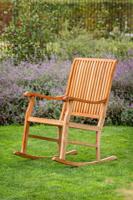 Teak schommelstoel