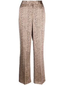 TWINSET pantalon ample à imprimé léopard - Marron