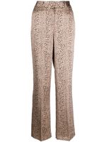 TWINSET pantalon ample à imprimé léopard - Marron