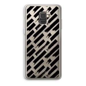 Zwarte vegen: Samsung Galaxy A8 (2018) Transparant Hoesje