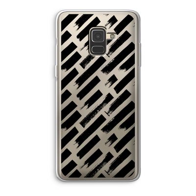 Zwarte vegen: Samsung Galaxy A8 (2018) Transparant Hoesje