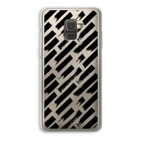 Zwarte vegen: Samsung Galaxy A8 (2018) Transparant Hoesje