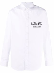 DSQUARED2 chemise à logo imprimé - Blanc